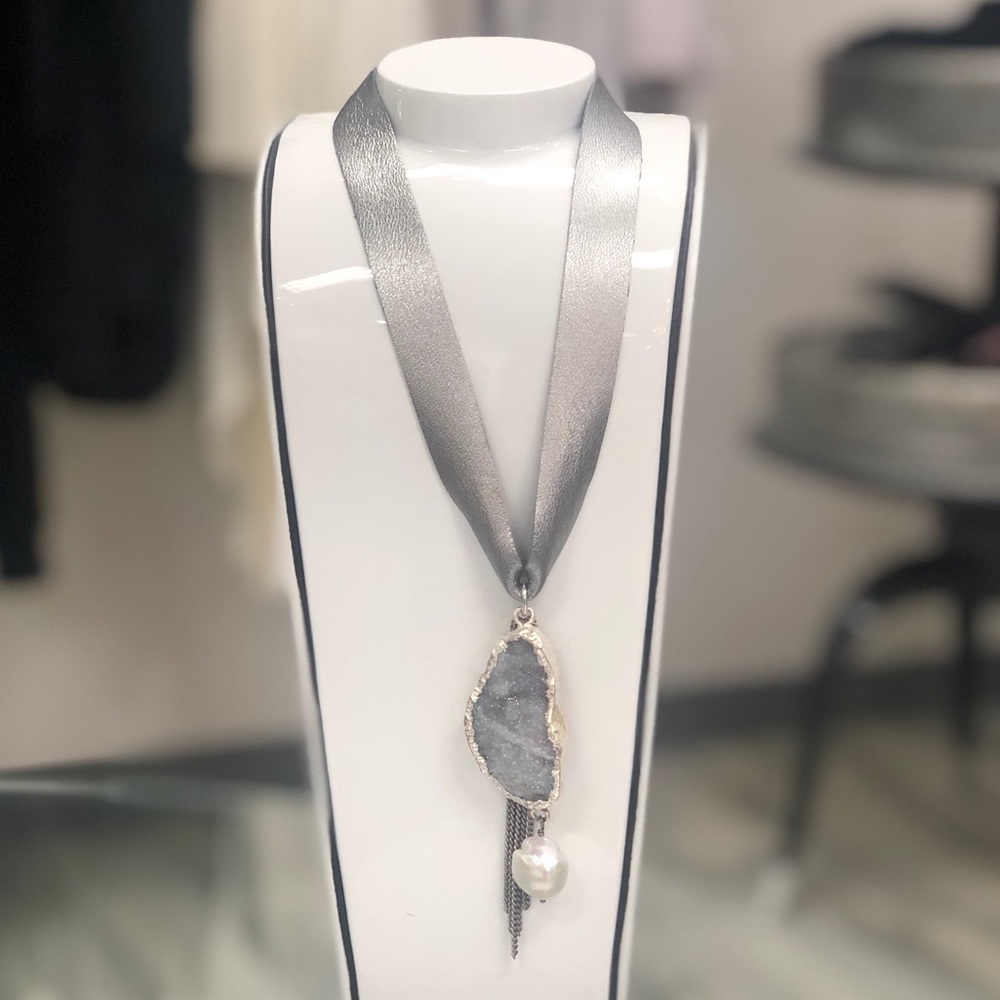 Handcrafted stone necklace